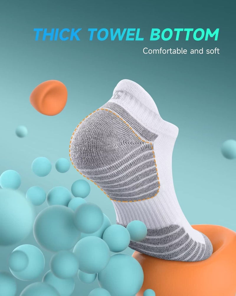 TANSTC Running Mens Socks Athletic No Show Performance Comfort Cushioned Low Cut Socks - Image 4